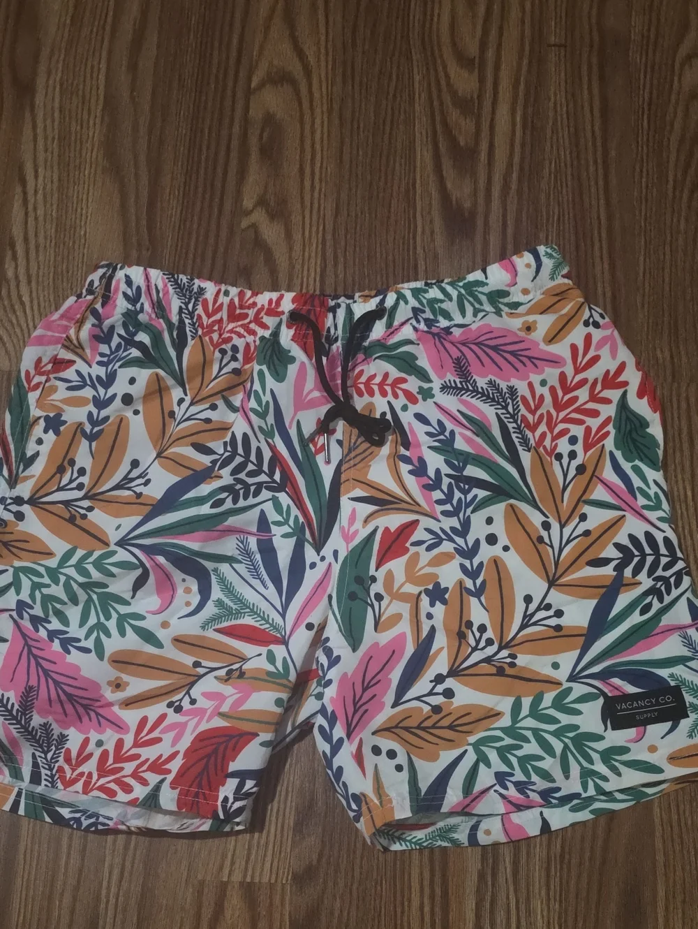 Men's Floral Drawstring Bermuda Shorts - White Multi